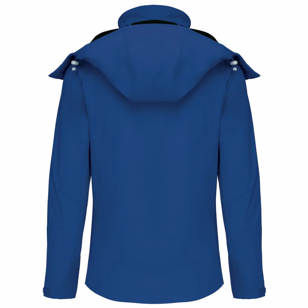 PS_K414-B_DARKROYALBLUE - Hidalgo-werbeartikel Dames softshell jas met afneembare capuchon, dark royal blue — productfoto 16