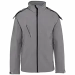 PS_K414_MARLGREY - Hidalgo-werbeartikel Dames softshell jas met afneembare capuchon, marl grey — productfoto 18