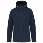 PS_K414_NAVY - Hidalgo-werbeartikel Dames softshell jas met afneembare capuchon, navy — productfoto 21
