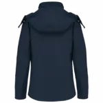 PS_K414-B_NAVY - Hidalgo-werbeartikel Dames softshell jas met afneembare capuchon, navy — productfoto 22