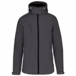 PS_K414_TITANIUM - Hidalgo-werbeartikel Dames softshell jas met afneembare capuchon, titanium — productfoto 27