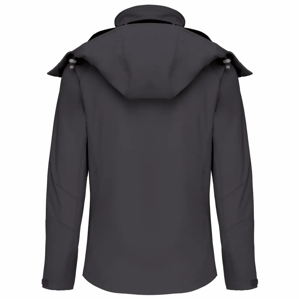 PS_K414-B_TITANIUM - Hidalgo-werbeartikel Dames softshell jas met afneembare capuchon, titanium — productfoto 28