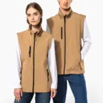3-laags uniseks softshelljas met afneembare capuchon en mouwen — productfoto 2