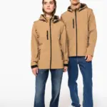 3-laags uniseks softshelljas met afneembare capuchon en mouwen — productfoto 7