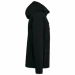 3-laags uniseks softshelljas met afneembare capuchon en mouwen, black — productfoto 16