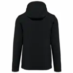 3-laags uniseks softshelljas met afneembare capuchon en mouwen, black — productfoto 18