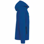 3-laags uniseks softshelljas met afneembare capuchon en mouwen, dark royal blue — productfoto 22