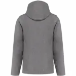 3-laags uniseks softshelljas met afneembare capuchon en mouwen, marl grey — productfoto 27