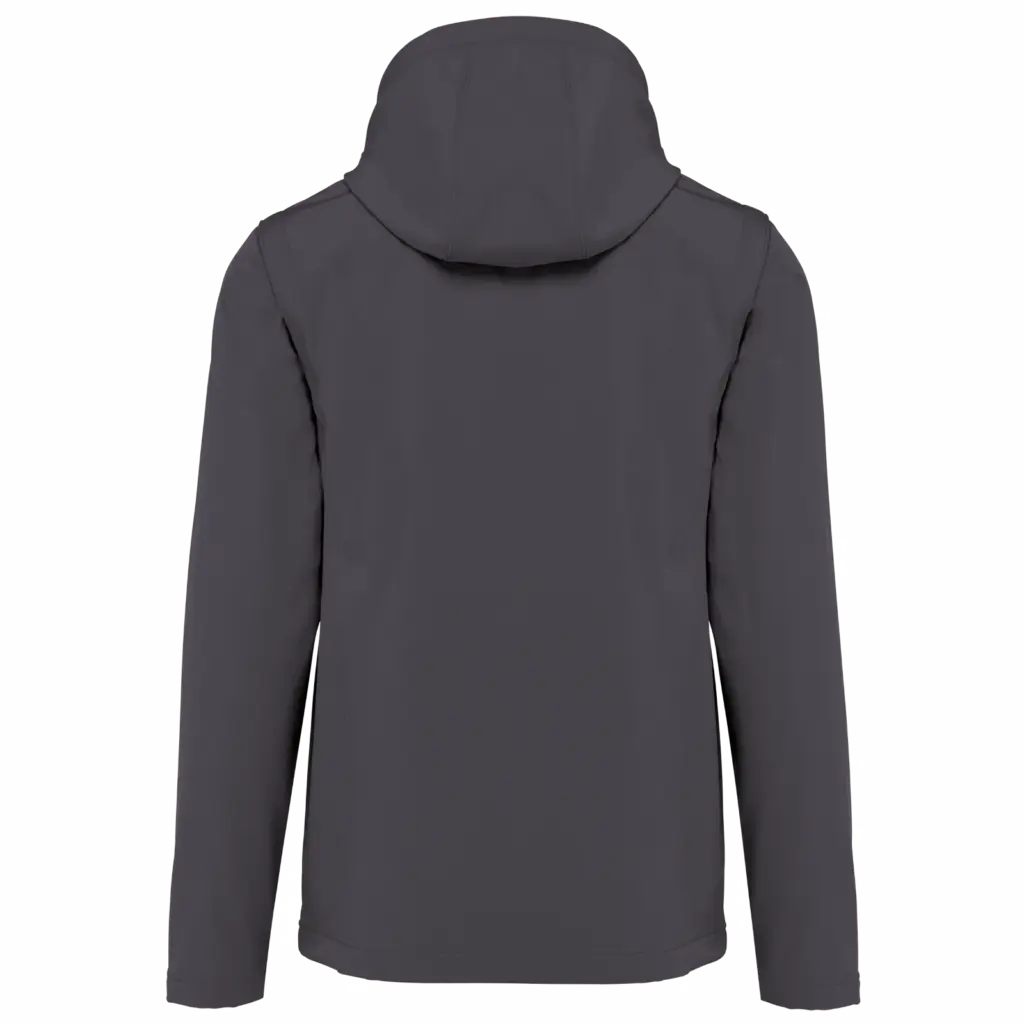3-laags uniseks softshelljas met afneembare capuchon en mouwen, titanium — productfoto 36