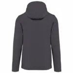 3-laags uniseks softshelljas met afneembare capuchon en mouwen, titanium — productfoto 36