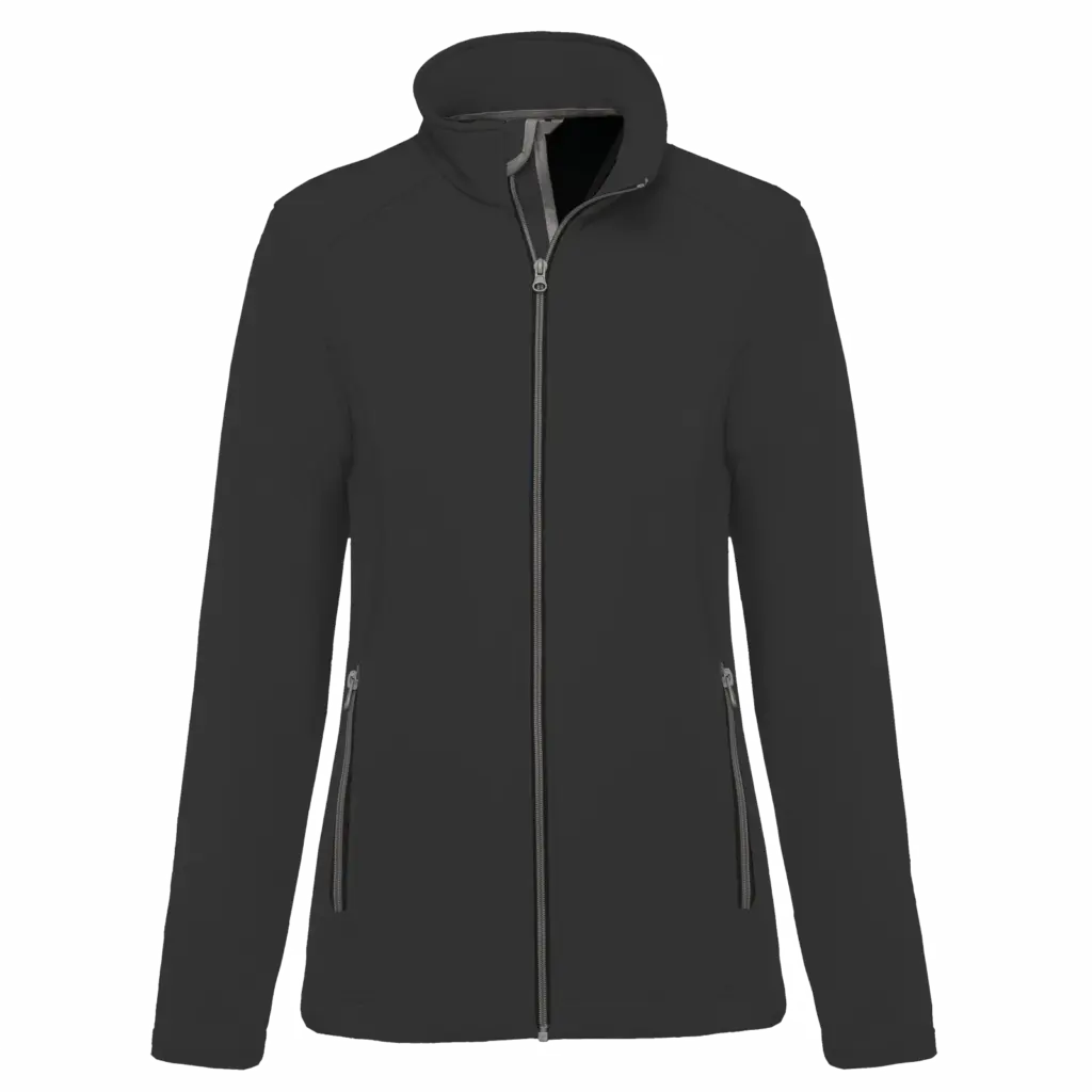 2-laagse damessoftshelljas, black — productfoto 5