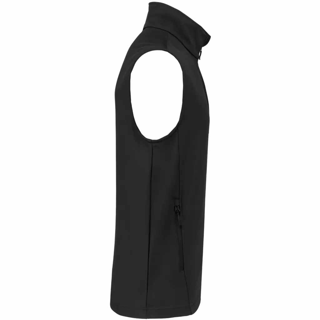 2-laagse uniseks softshell-bodywarmer, black — productfoto 10
