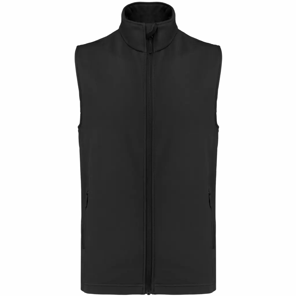 2-laagse uniseks softshell-bodywarmer, black — productfoto 11