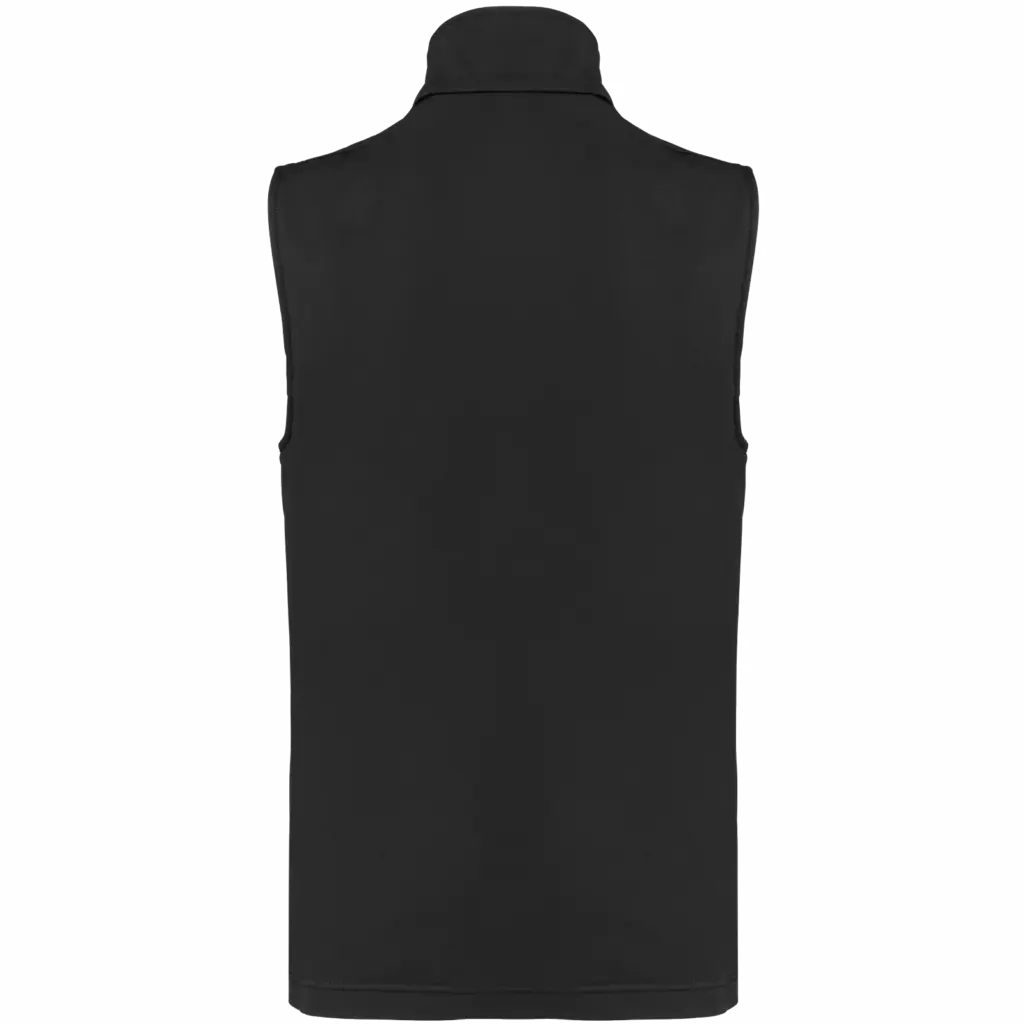 2-laagse uniseks softshell-bodywarmer, black — productfoto 12
