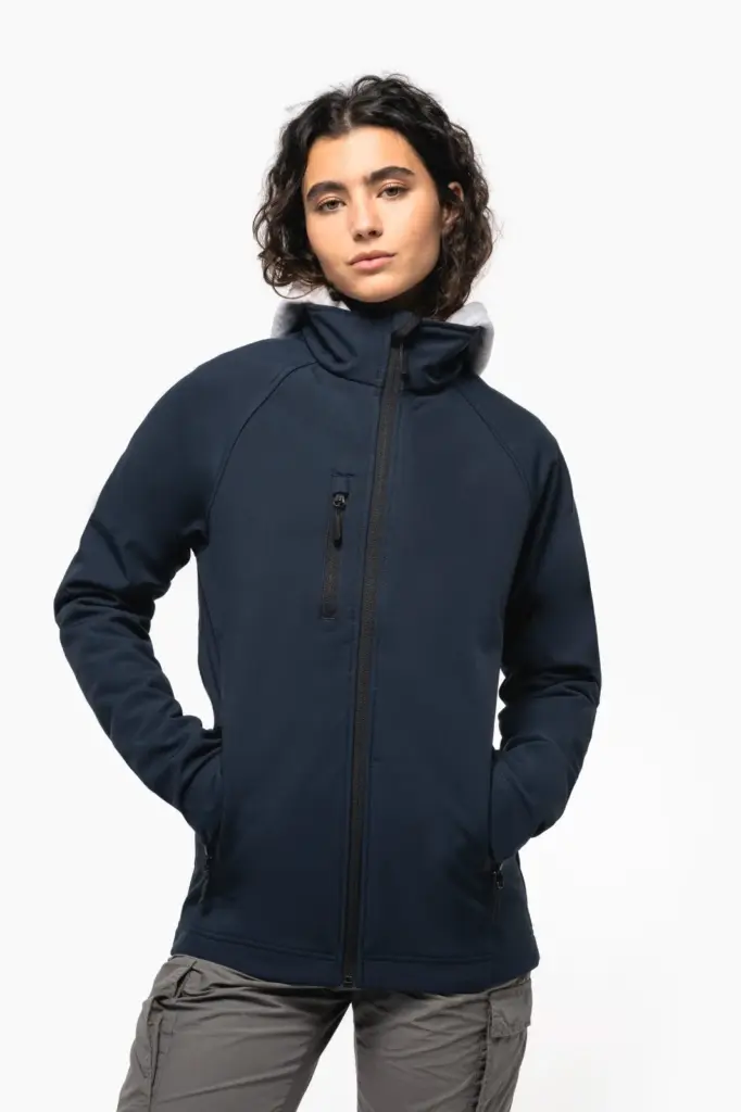 K427-4_2025 - Hidalgo-werbeartikel Ecologisch 3-laags uniseks softshell-jasje — productfoto 5