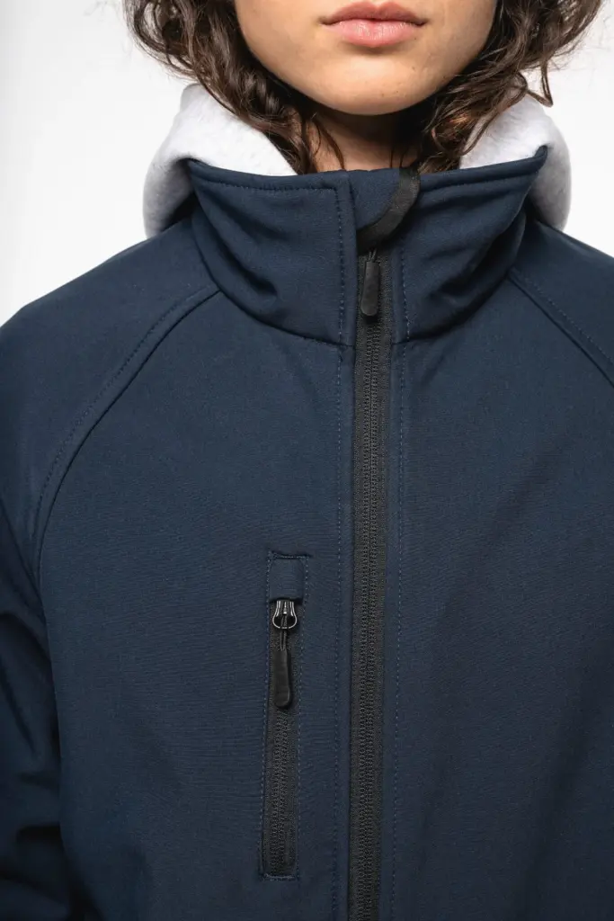 K427-6_2025 - Hidalgo-werbeartikel Ecologisch 3-laags uniseks softshell-jasje — productfoto 7