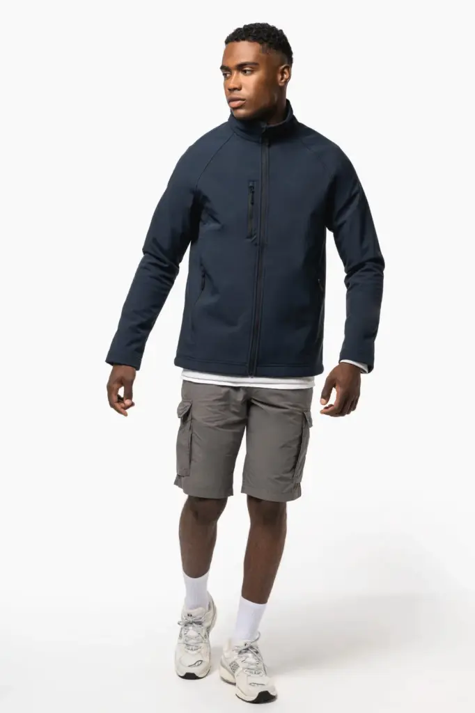 K427-13_2025 - Hidalgo-werbeartikel Ecologisch 3-laags uniseks softshell-jasje — productfoto 10