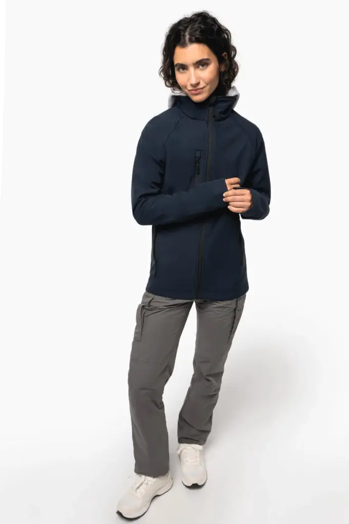 K427-3_2025 - Hidalgo-werbeartikel Ecologisch 3-laags uniseks softshell-jasje — productfoto 11