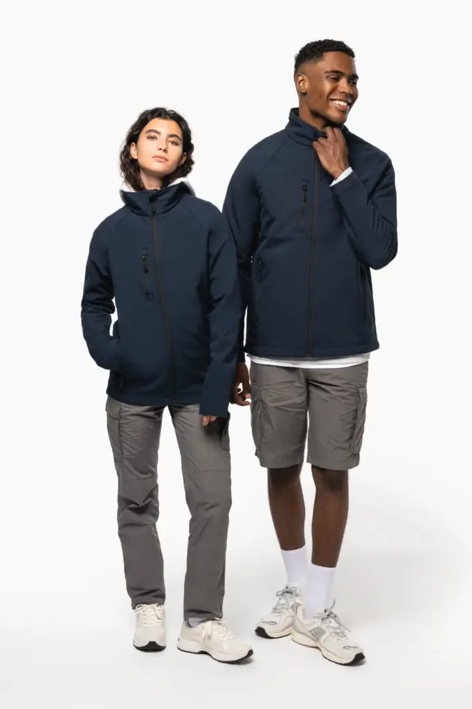 K427-11_2025 - Hidalgo-werbeartikel Ecologisch 3-laags uniseks softshell-jasje — productfoto 12