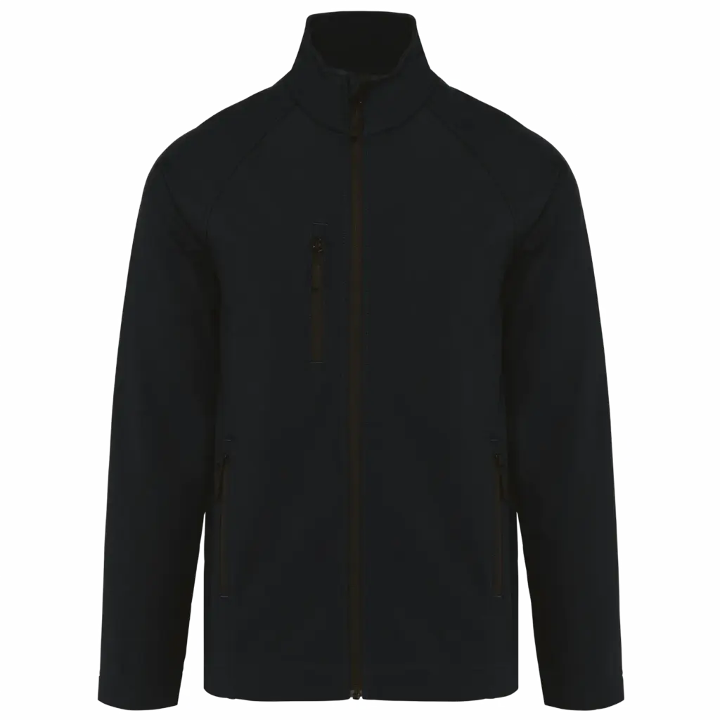PS_K427_BLACK - Hidalgo-werbeartikel Ecologisch 3-laags uniseks softshell-jasje, black — productfoto 14