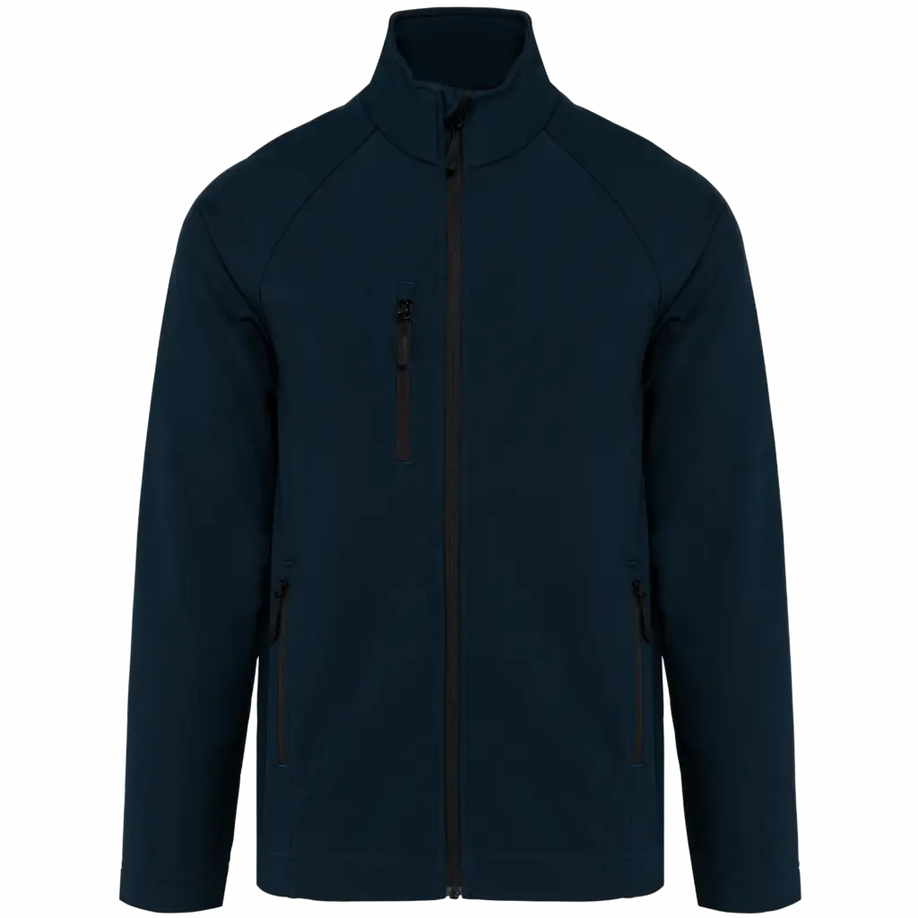 PS_K427_NAVY - Hidalgo-werbeartikel Ecologisch 3-laags uniseks softshell-jasje, navy — productfoto 17