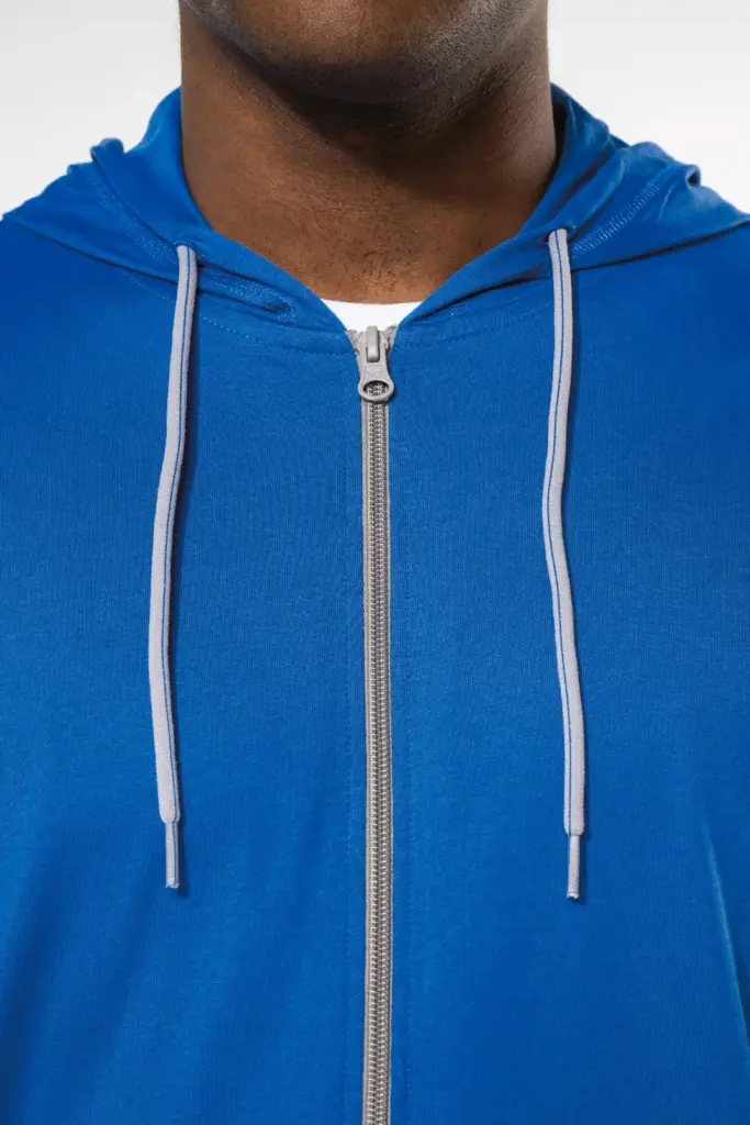 K438-6_2026 - Hidalgo Licht katoenen sweatvest met capuchon — productfoto 4