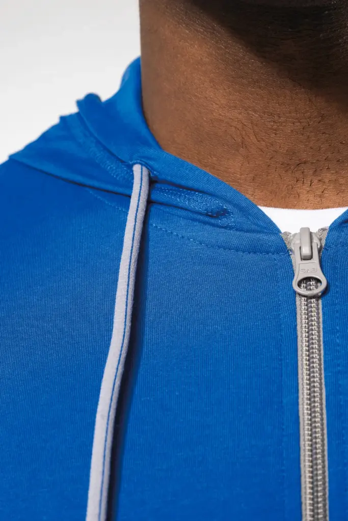 K438-7_2026 - Hidalgo Licht katoenen sweatvest met capuchon — productfoto 5