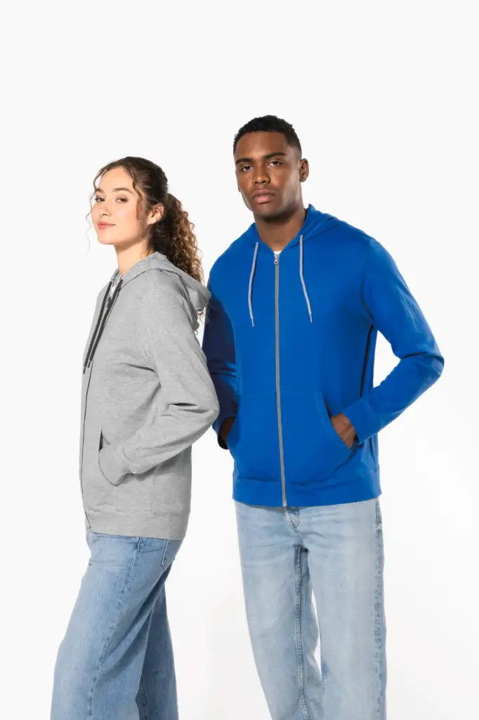 K438-11_2026 - Hidalgo Licht katoenen sweatvest met capuchon — productfoto 7