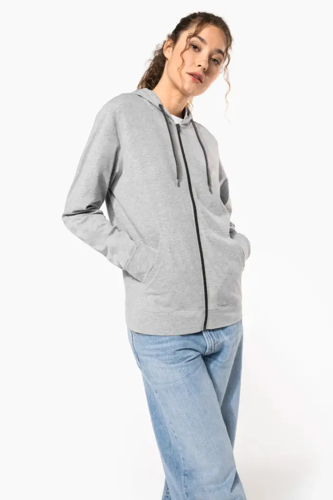 K438-15_2026 - Hidalgo Licht katoenen sweatvest met capuchon — productfoto 8