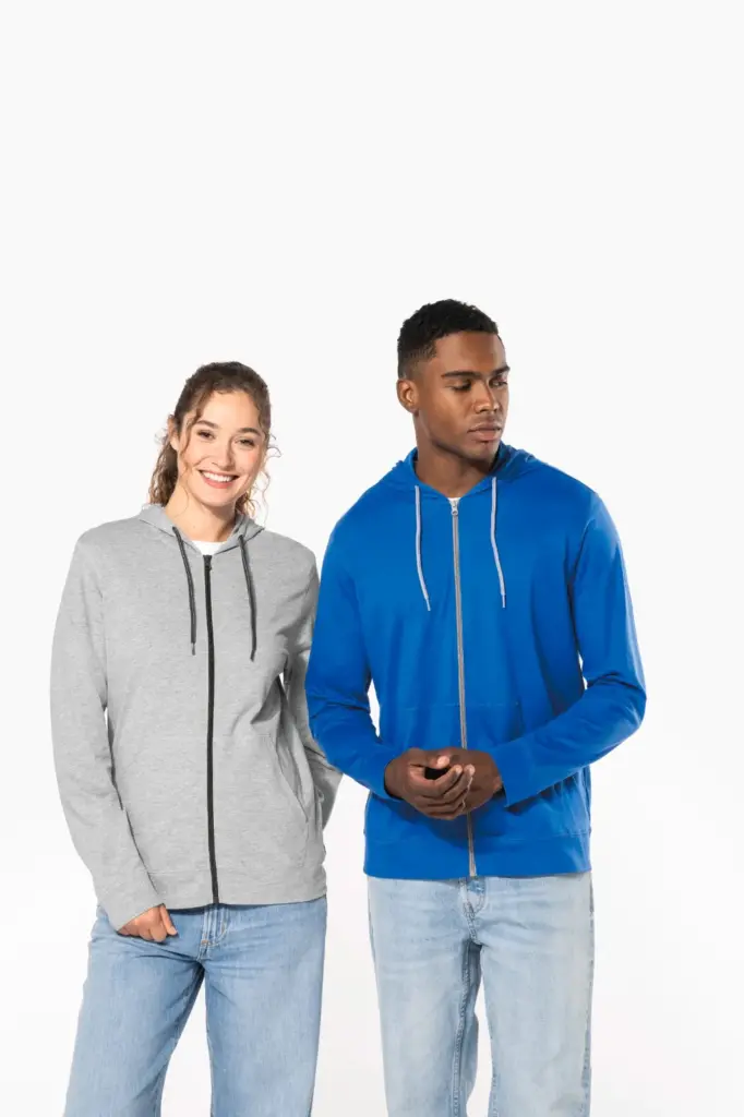 K438-10_2026 - Hidalgo Licht katoenen sweatvest met capuchon — productfoto 10
