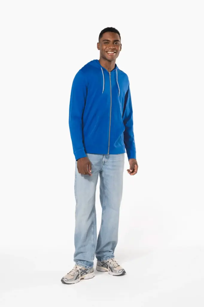 K438_2026 - Hidalgo Licht katoenen sweatvest met capuchon — productfoto 14