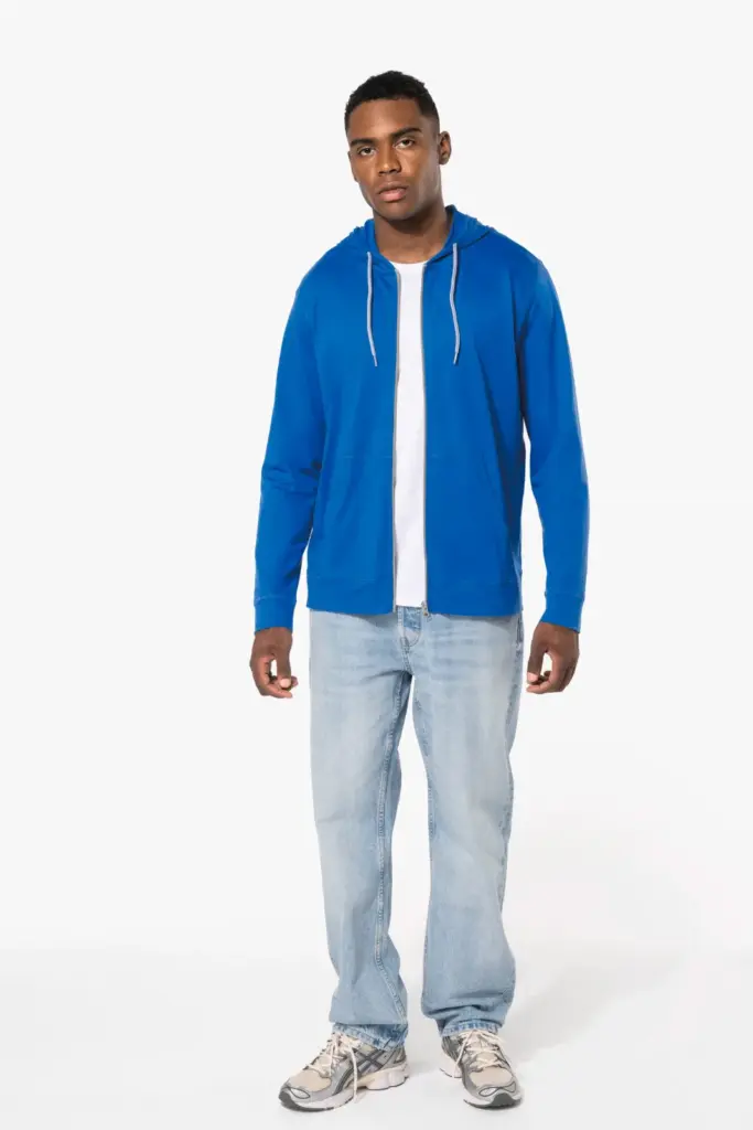 K438-3_2026 - Hidalgo Licht katoenen sweatvest met capuchon — productfoto 16