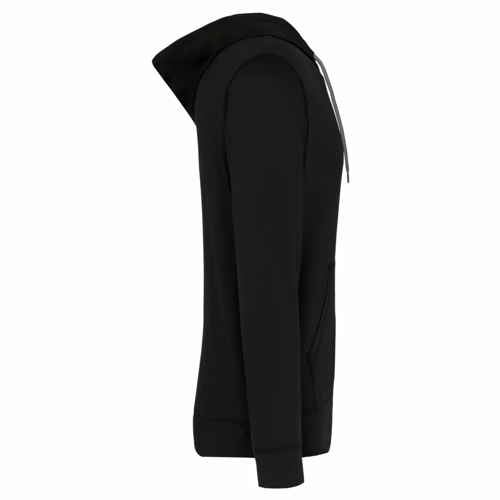 PS_K438-S_BLACK - Hidalgo Licht katoenen sweatvest met capuchon, black — productfoto 18