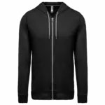 PS_K438_BLACK - Hidalgo Licht katoenen sweatvest met capuchon, black — productfoto 19