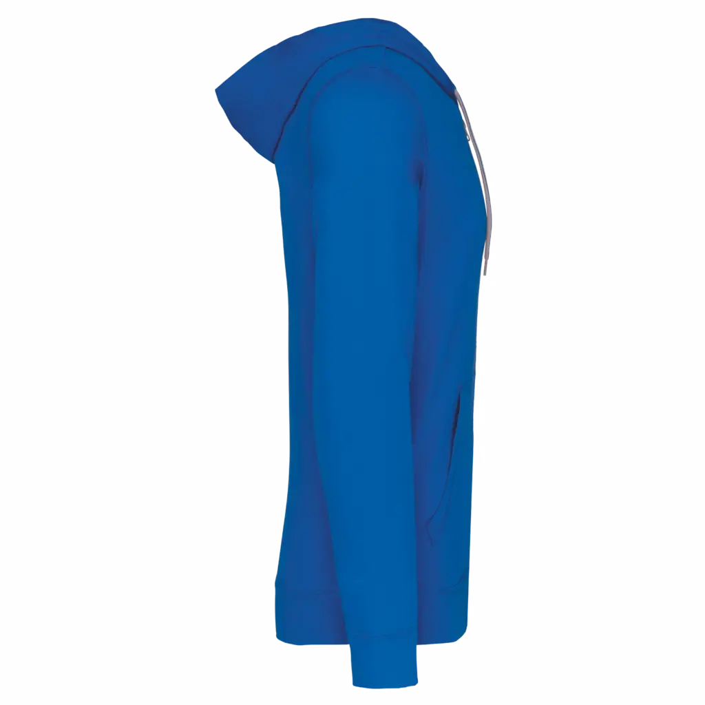 PS_K438-S_LIGHTROYALBLUE - Hidalgo Licht katoenen sweatvest met capuchon, light royal blue — productfoto 21