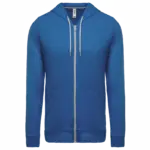 PS_K438_LIGHTROYALBLUE - Hidalgo Licht katoenen sweatvest met capuchon, light royal blue — productfoto 22
