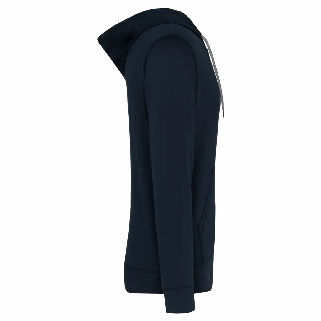 PS_K438-S_NAVY - Hidalgo Licht katoenen sweatvest met capuchon, navy — productfoto 24
