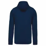 PS_K438-B_NAVY - Hidalgo Licht katoenen sweatvest met capuchon, navy — productfoto 26