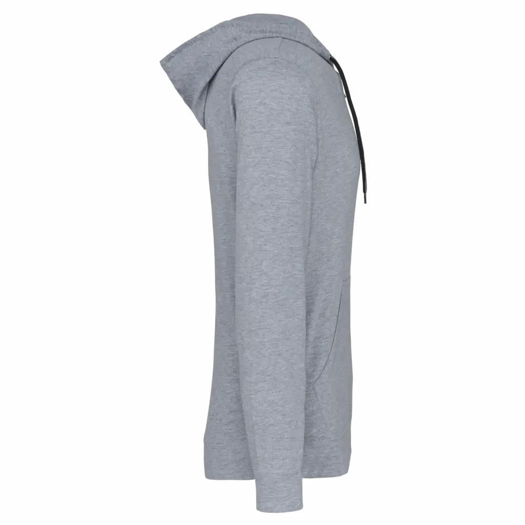 PS_K438-S_OXFORDGREY - Hidalgo Licht katoenen sweatvest met capuchon, oxford grey — productfoto 27