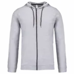 PS_K438_OXFORDGREY - Hidalgo Licht katoenen sweatvest met capuchon, oxford grey — productfoto 28