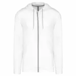 PS_K438_WHITE - Hidalgo Licht katoenen sweatvest met capuchon, white — productfoto 34