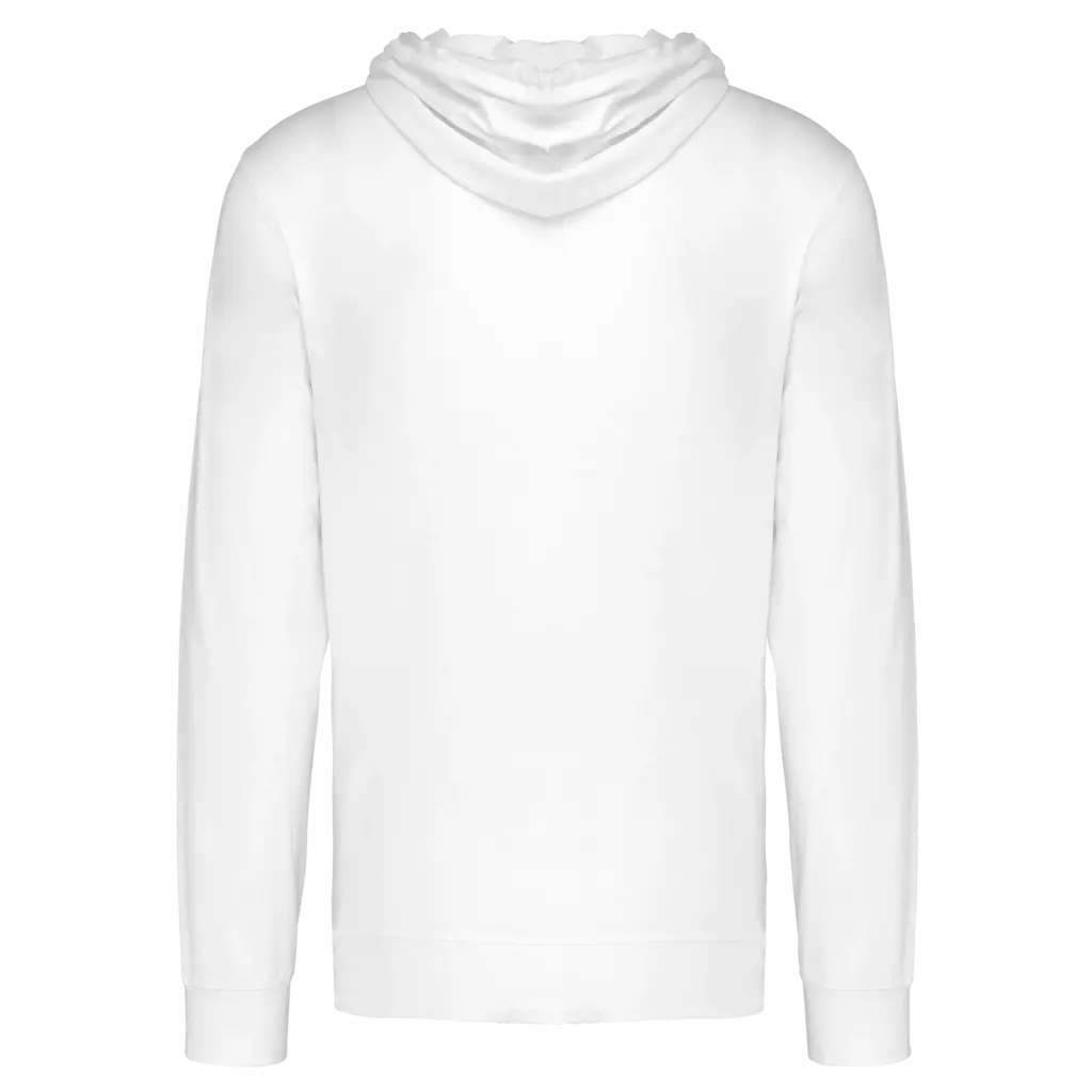 PS_K438-B_WHITE - Hidalgo Licht katoenen sweatvest met capuchon, white — productfoto 35