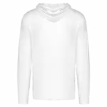 PS_K438-B_WHITE - Hidalgo Licht katoenen sweatvest met capuchon, white — productfoto 35