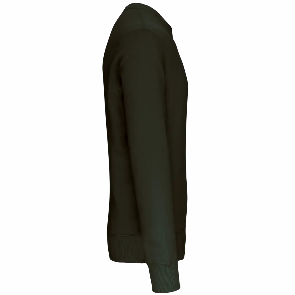 PS_K442-S_DARKKHAKI - Hidalgo-werbeartikel Sweater met ronde hals, dark khaki — productfoto 24