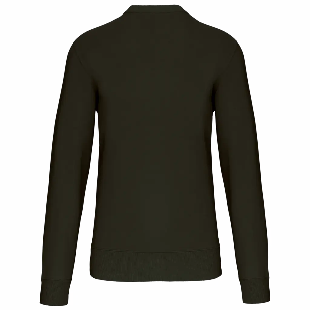 PS_K442-B_DARKKHAKI - Hidalgo-werbeartikel Sweater met ronde hals, dark khaki — productfoto 26