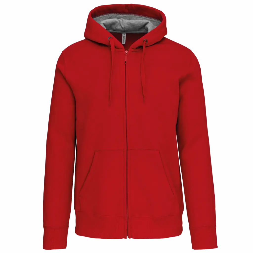 PS_K444_RED - Hidalgo Sweatvest met capuchon — productfoto 38
