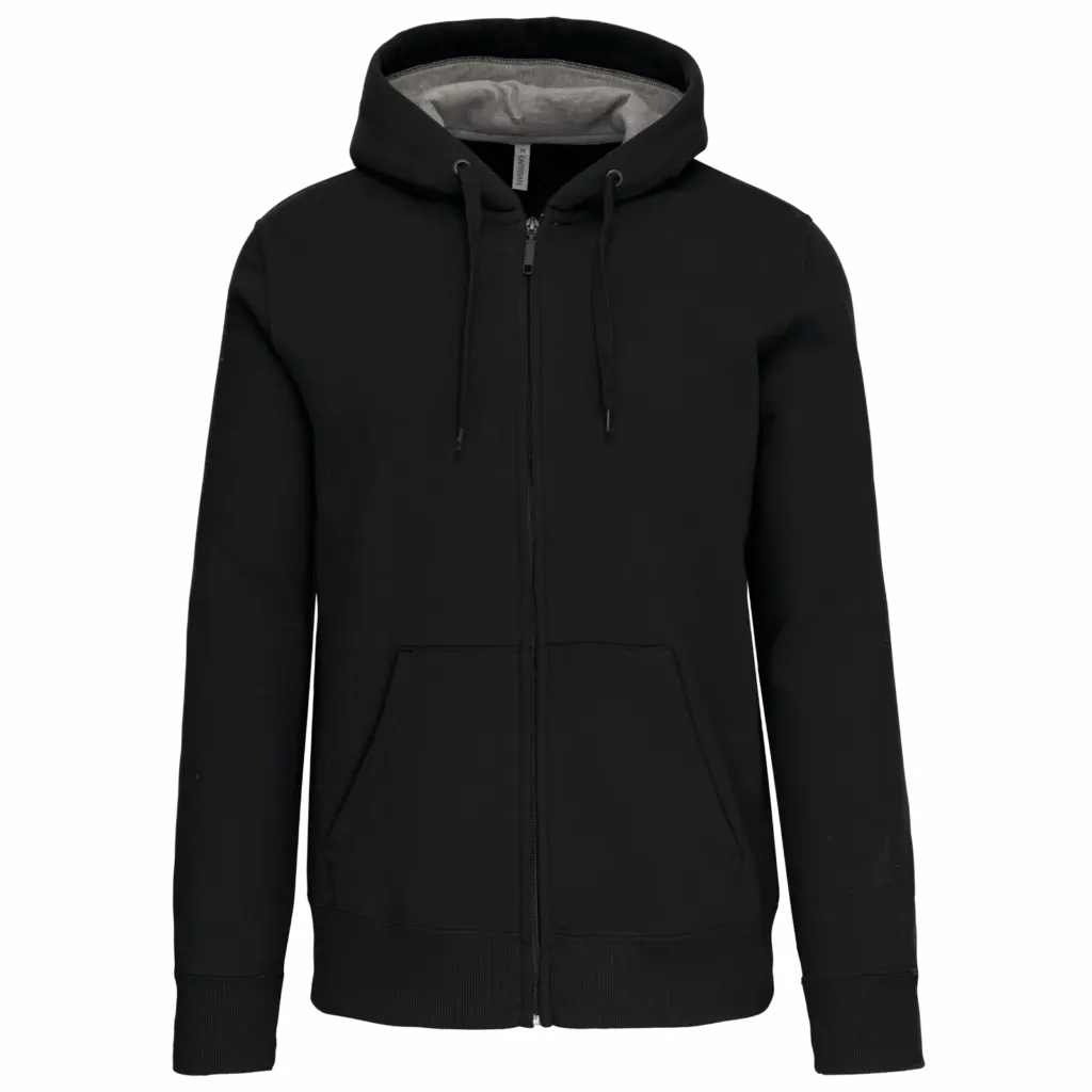 PS_K444_BLACK - Hidalgo Sweatvest met capuchon, black — productfoto 20