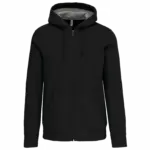 PS_K444_BLACK - Hidalgo Sweatvest met capuchon, black — productfoto 20