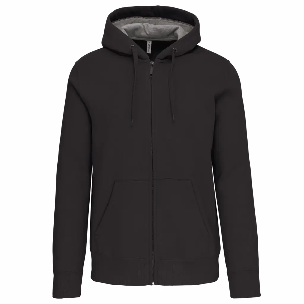 PS_K444_DARKGREY - Hidalgo Sweatvest met capuchon, dark grey — productfoto 23