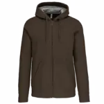 PS_K444_DARKKHAKI - Hidalgo Sweatvest met capuchon, dark khaki — productfoto 26